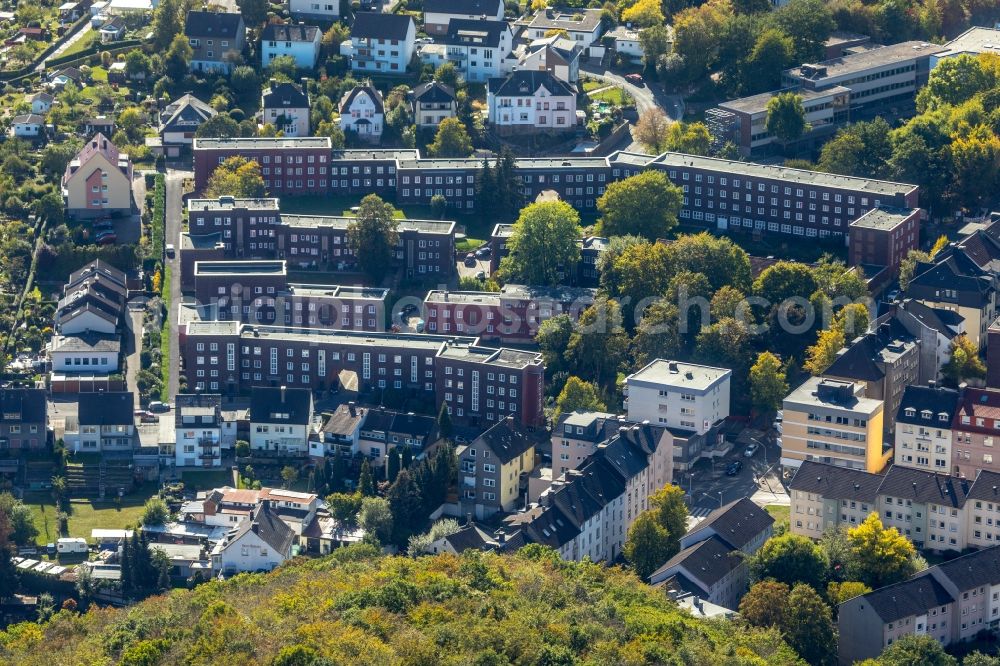 Hagen from above - Office building - Ensemble along the Cunosiedlung in Hagen in the state North Rhine-Westphalia, Germany