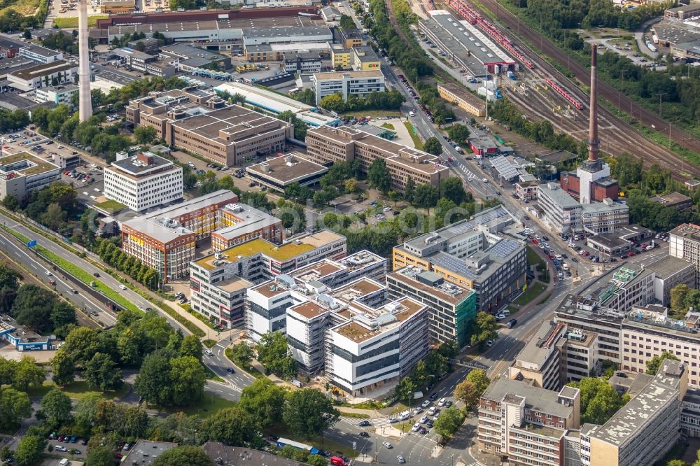 Aerial photograph Essen - Office building - Ensemble Europa-Center in Essen in the state North Rhine-Westphalia, Germany