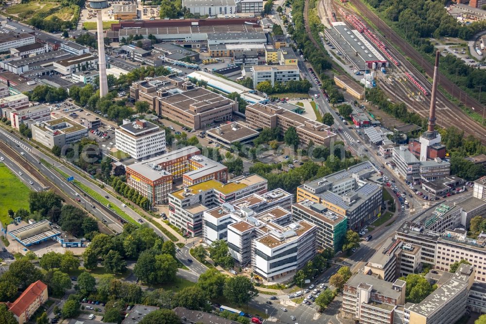 Essen from above - Office building - Ensemble Europa-Center in Essen in the state North Rhine-Westphalia, Germany