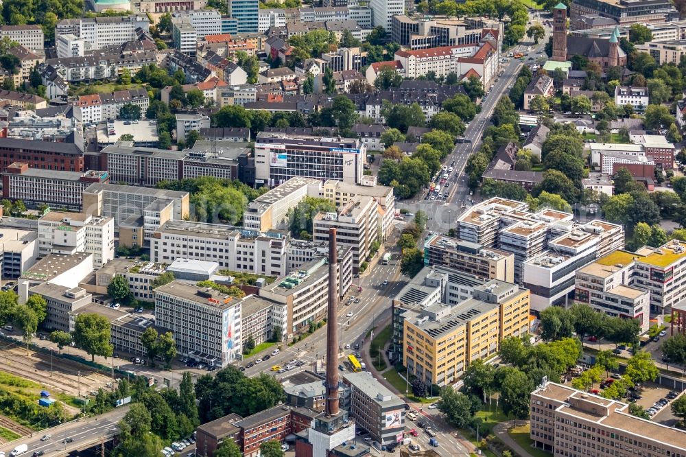 Essen from the bird's eye view: Office building - Ensemble Europa-Center in Essen in the state North Rhine-Westphalia, Germany