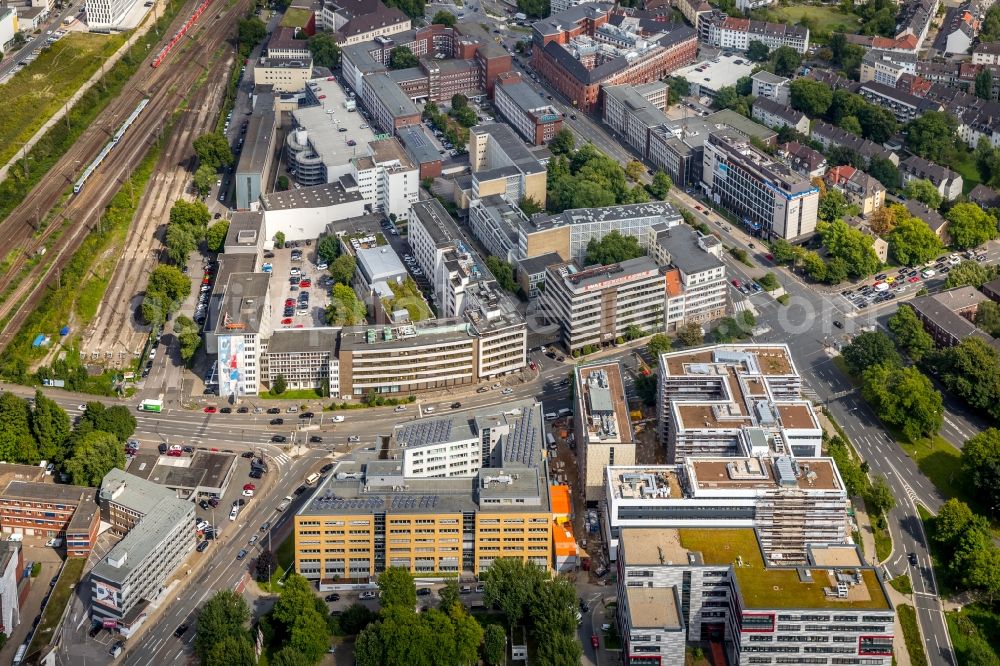 Aerial image Essen - Office building - Ensemble Europa-Center in Essen in the state North Rhine-Westphalia, Germany