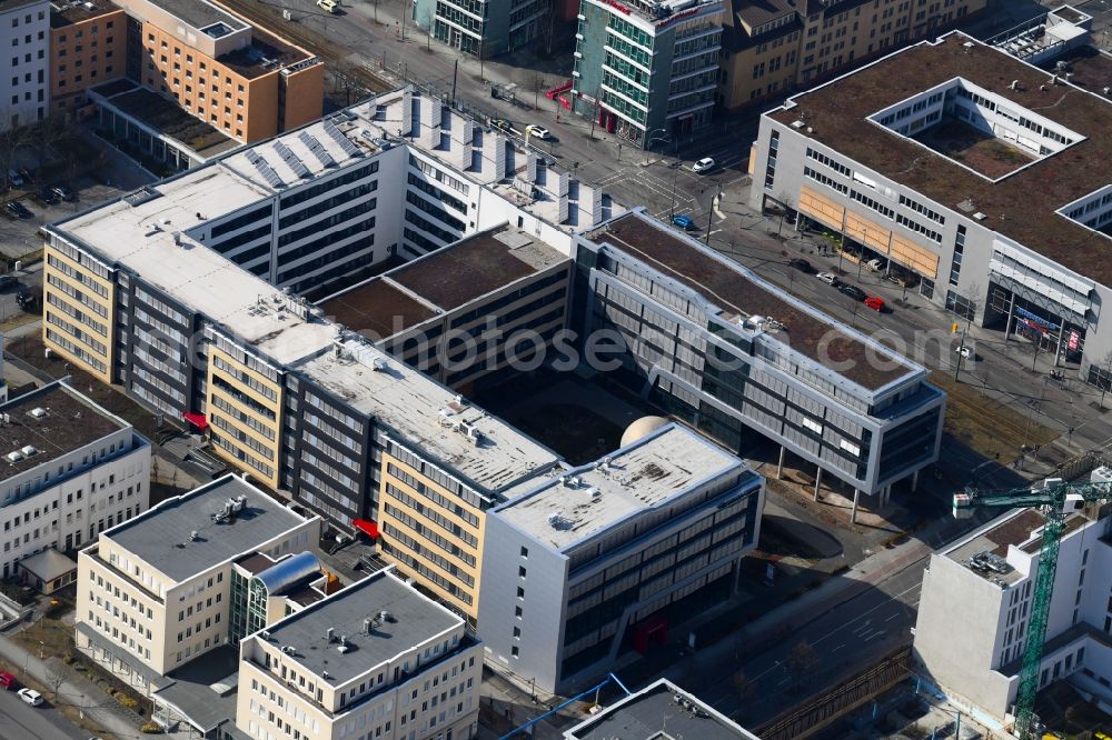 Berlin from the bird's eye view: Office building - Ensemble with Isothermische Kugellabore on Rudower Chaussee - Am Studio - Walther-Nernst-Strasse in the district Adlershof in Berlin, Germany