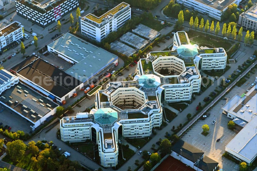 Aerial photograph Aschheim - Office building - Ensemble on Karl-Hammerschmidt-Strasse in the district Dornach in Aschheim in the state Bavaria, Germany