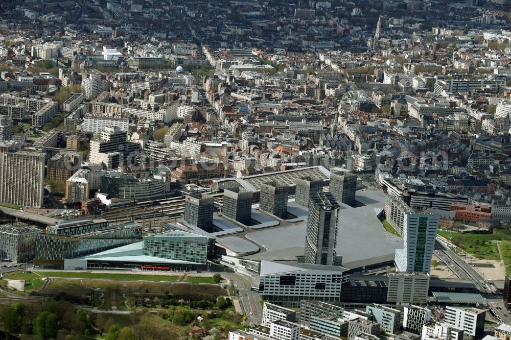 Lille from above - Office building - Ensemble Lille Europe on Place de Europe in Lille in Nord-Pas-de-Calais Picardy, France