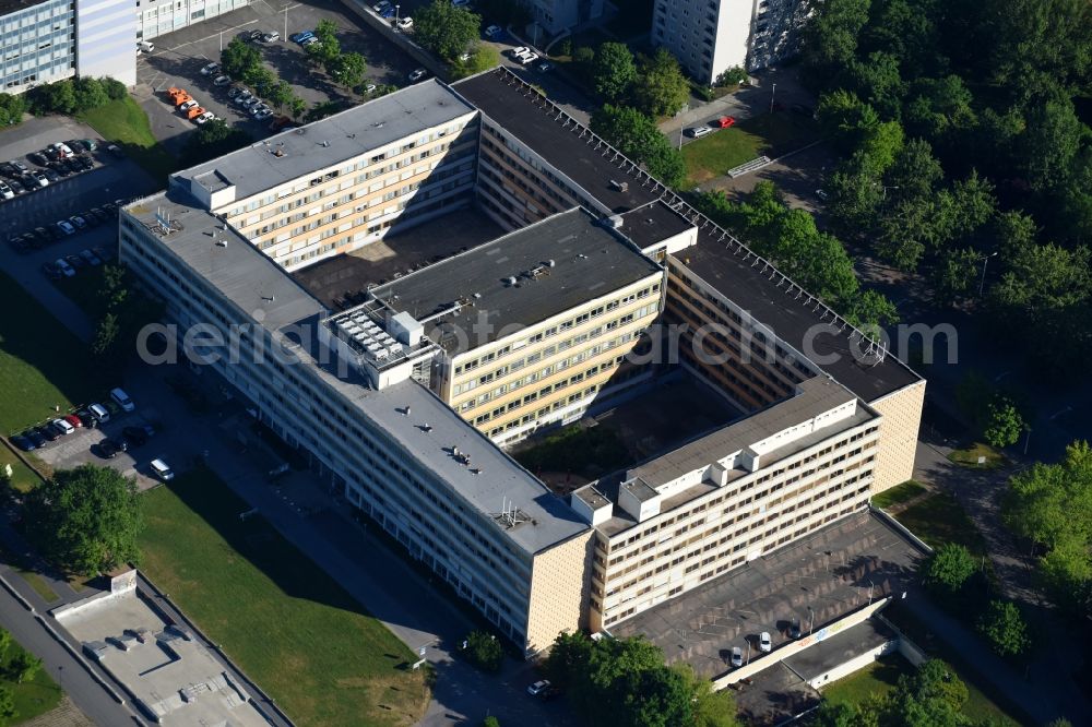 Dresden from above - Office building - Ensemble Lingnerallee - Pirnaische Strasse in the district Altstadt in Dresden in the state Saxony, Germany