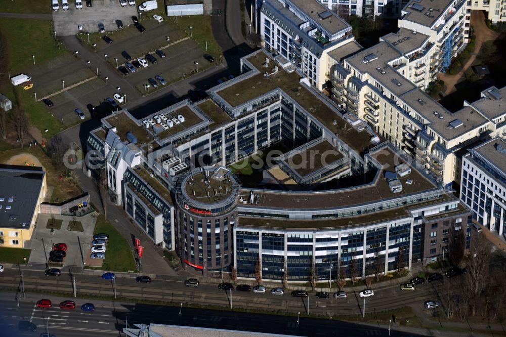 Leipzig from the bird's eye view: Office building - Ensemble Ludwig-Erhard-Strasse in the district Mitte in Leipzig in the state Saxony