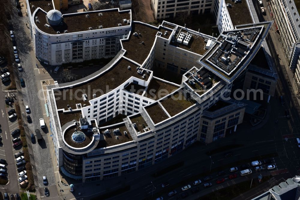 Aerial image Leipzig - Office building - Ensemble Ludwig-Erhard-Strasse in the district Mitte in Leipzig in the state Saxony