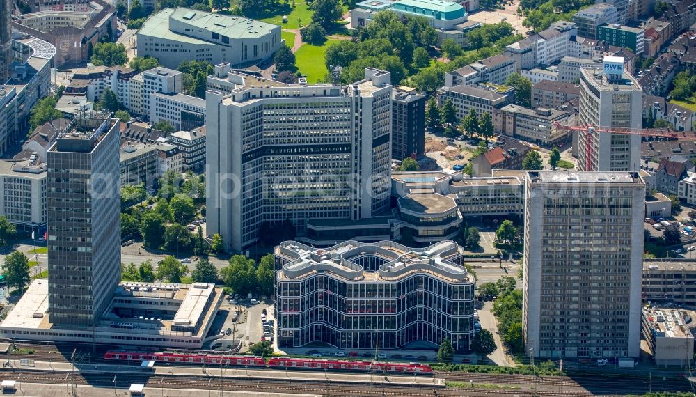 Aerial photograph Essen - Office building - Ensemble of the new corporate headquarters of DB Schenker AG in Essen in North Rhine-Westphalia