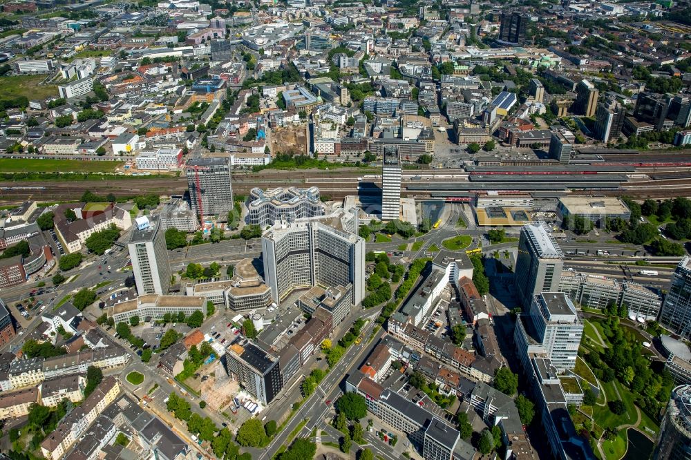 Aerial photograph Essen - Office building - Ensemble of the new corporate headquarters of DB Schenker AG in Essen in North Rhine-Westphalia