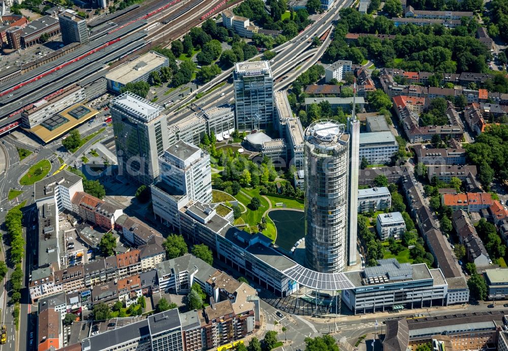 Essen from above - Office building - Ensemble of the new corporate headquarters of DB Schenker AG in Essen in North Rhine-Westphalia