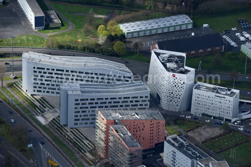 Aerial image Lille - Office building - Ensemble nexity - Sopra Steria an der Allee Vauban in Lille in Nord-Pas-de-Calais Picardy, France