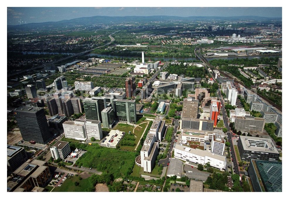 Aerial photograph Frankfurt am Main - Office building - Ensemble on Saonestrasse in the district Niederrad in Frankfurt in the state Hesse, Germany