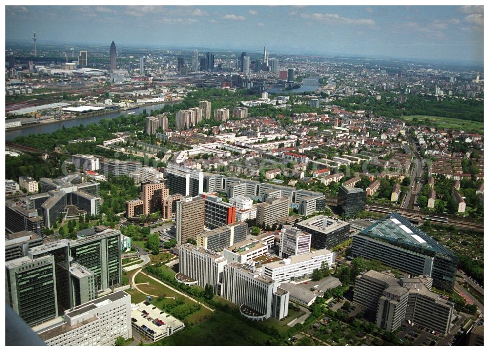 Frankfurt am Main from above - Office building - Ensemble on Saonestrasse in the district Niederrad in Frankfurt in the state Hesse, Germany