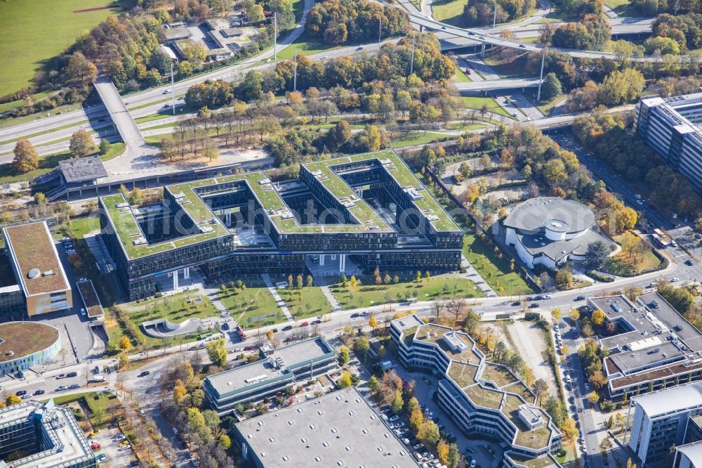 Aerial photograph München - Office building - Ensemble 88north on Riesstrasse in the district Moosach in Munich in the state Bavaria, Germany