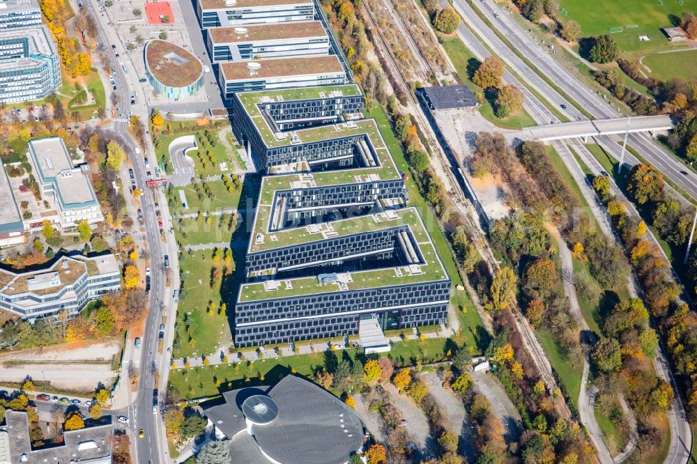 Aerial photograph München - Office building - Ensemble 88north on Riesstrasse in the district Moosach in Munich in the state Bavaria, Germany