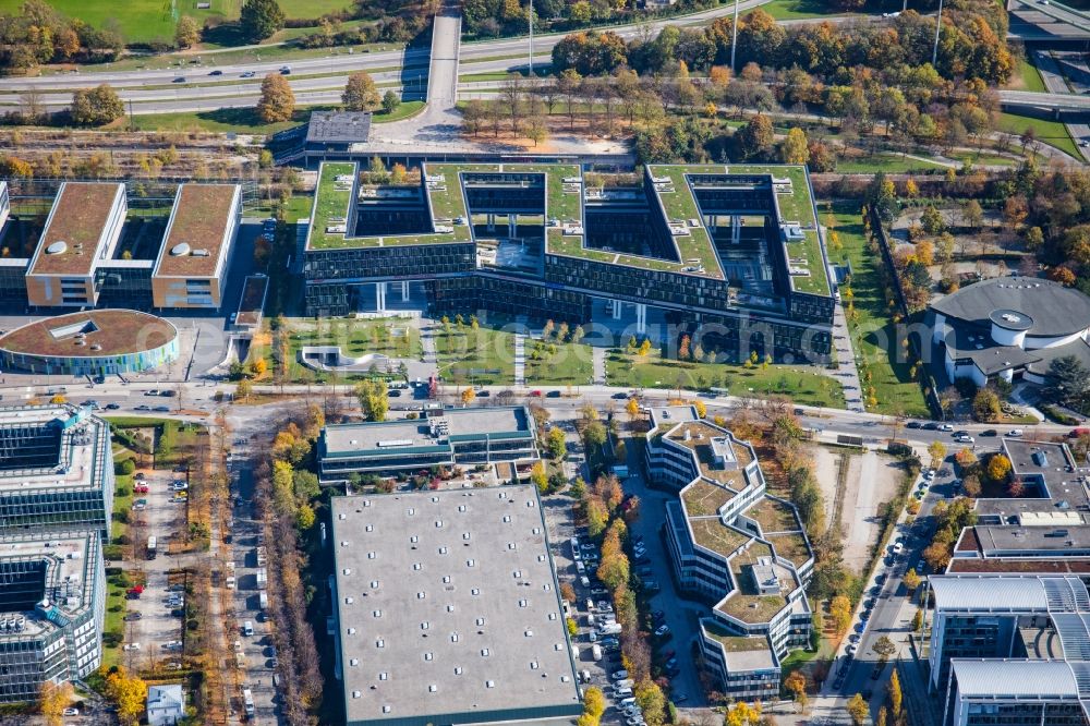 Aerial photograph München - Office building - Ensemble 88north on Riesstrasse in the district Moosach in Munich in the state Bavaria, Germany