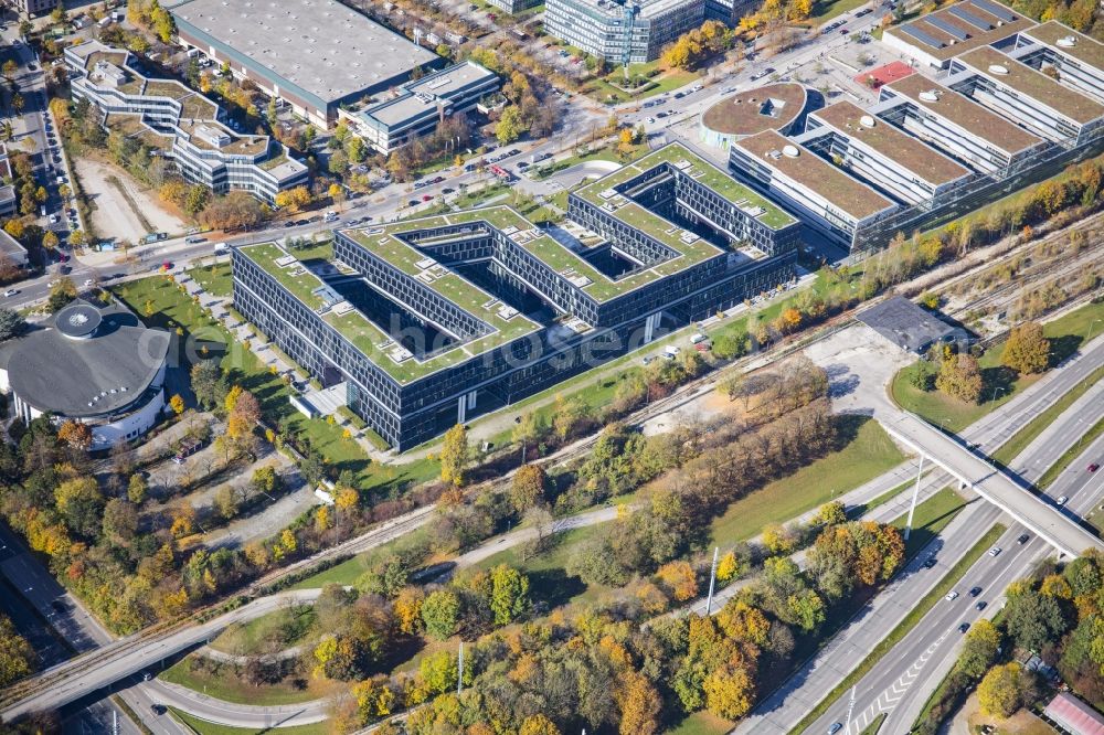 Aerial image München - Office building - Ensemble 88north on Riesstrasse in the district Moosach in Munich in the state Bavaria, Germany