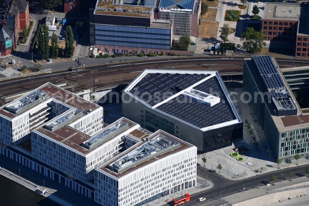 Aerial image Berlin - Office building - Ensemble of the PricewaterhouseCoopers GmbH WPG , the Futurium gGmbH and the Anti-Discrimination Agency of the Federation in Berlin, Germany