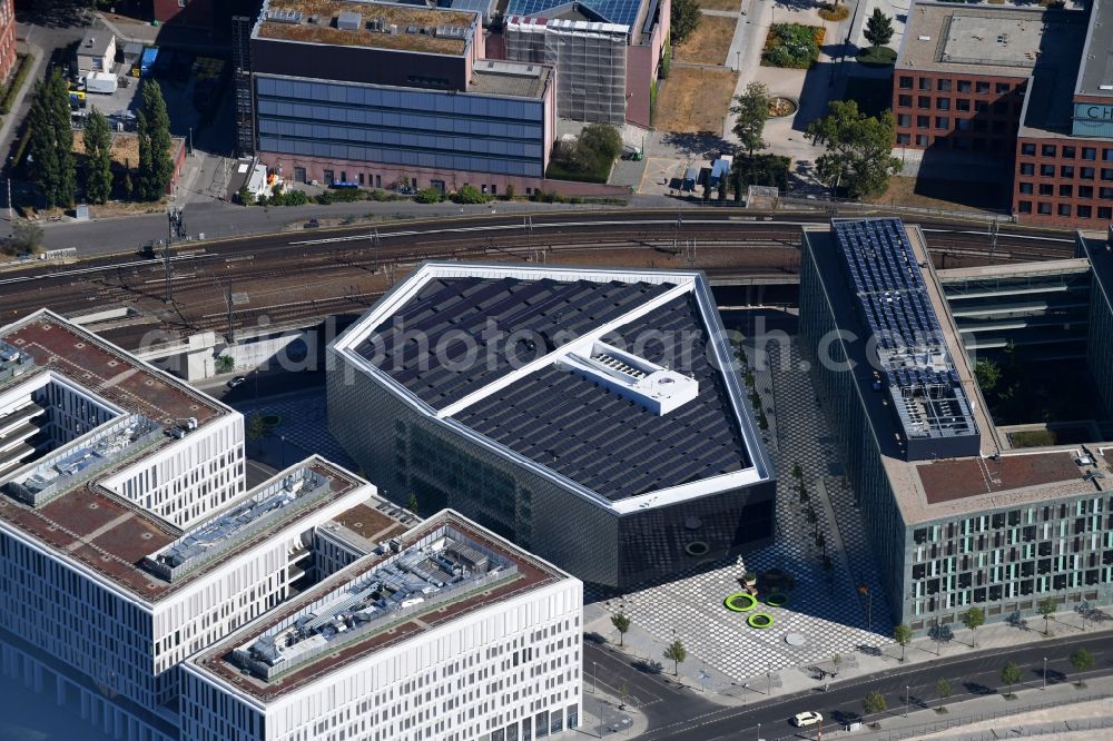 Aerial photograph Berlin - Office building - Ensemble of the PricewaterhouseCoopers GmbH WPG , the Futurium gGmbH and the Anti-Discrimination Agency of the Federation in Berlin, Germany