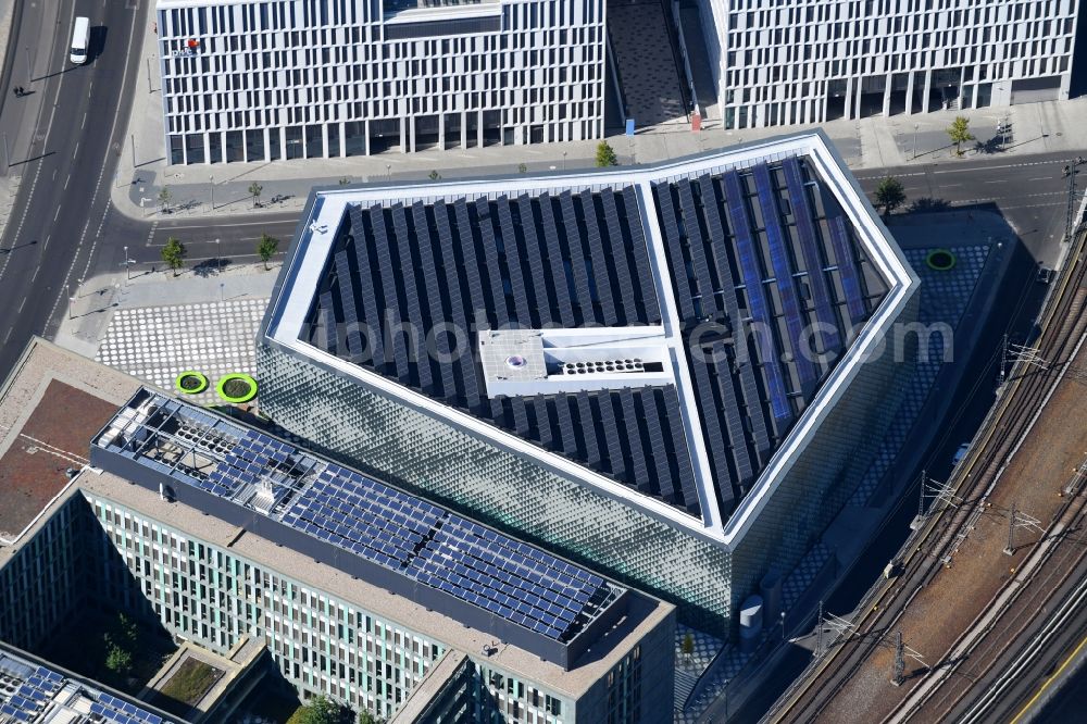 Aerial photograph Berlin - Office building - Ensemble of the PricewaterhouseCoopers GmbH WPG , the Futurium gGmbH and the Anti-Discrimination Agency of the Federation in Berlin, Germany