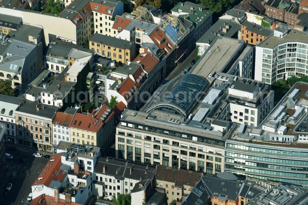 Aerial photograph Berlin - Office building - Ensemble Rosenthaler Strasse - Weinmeisterstrasse - Gipsstrasse in the district Mitte in Berlin, Germany