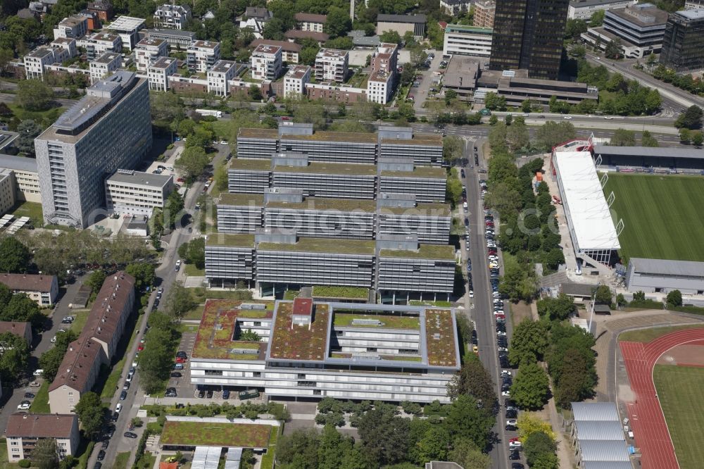 Wiesbaden from the bird's eye view: Office building - Ensemble Salierstrasse - Wettinerstrasse in Wiesbaden in the state Hesse, Germany