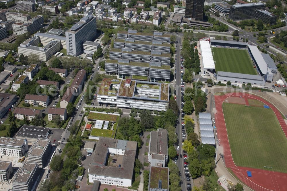 Aerial image Wiesbaden - Office building - Ensemble Salierstrasse - Wettinerstrasse in Wiesbaden in the state Hesse, Germany