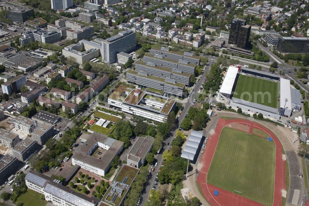 Aerial photograph Wiesbaden - Office building - Ensemble Salierstrasse - Wettinerstrasse in Wiesbaden in the state Hesse, Germany