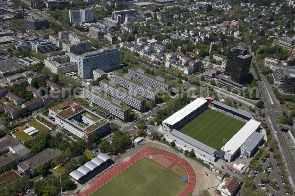 Wiesbaden from the bird's eye view: Office building - Ensemble Salierstrasse - Wettinerstrasse in Wiesbaden in the state Hesse, Germany