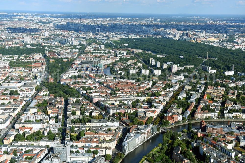 Berlin from above - Office building - Ensemble Spree-Forum in Alt-Moabit in Berlin, Germany