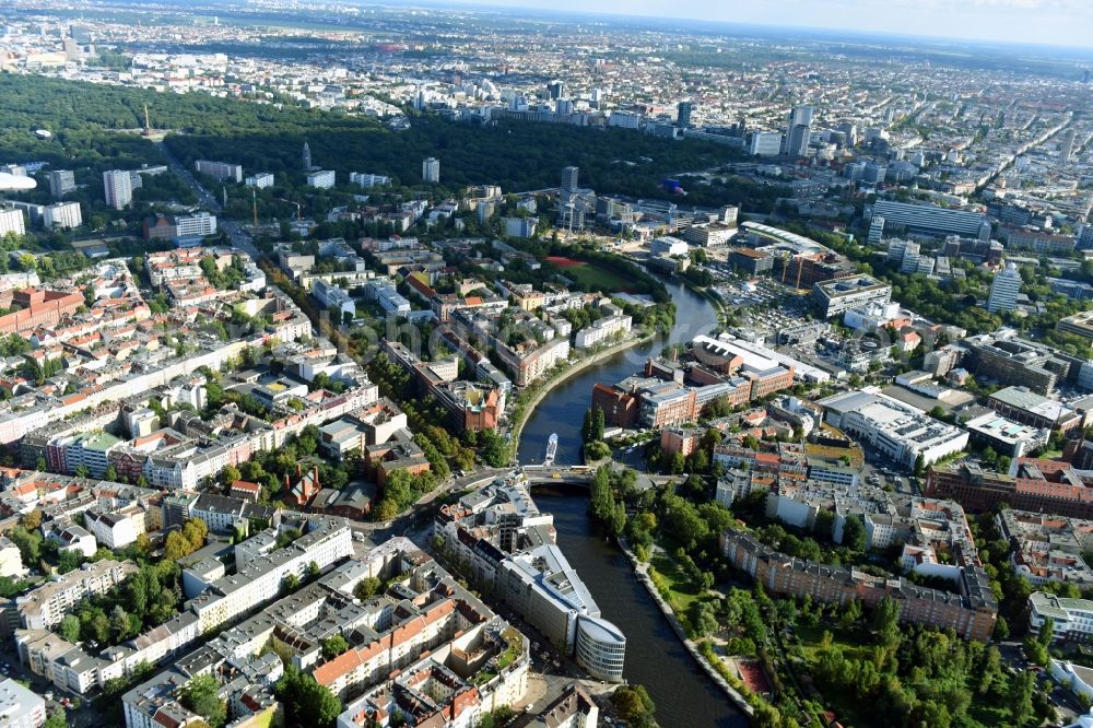 Berlin from above - Office building - Ensemble Spree-Forum in Alt-Moabit in Berlin, Germany