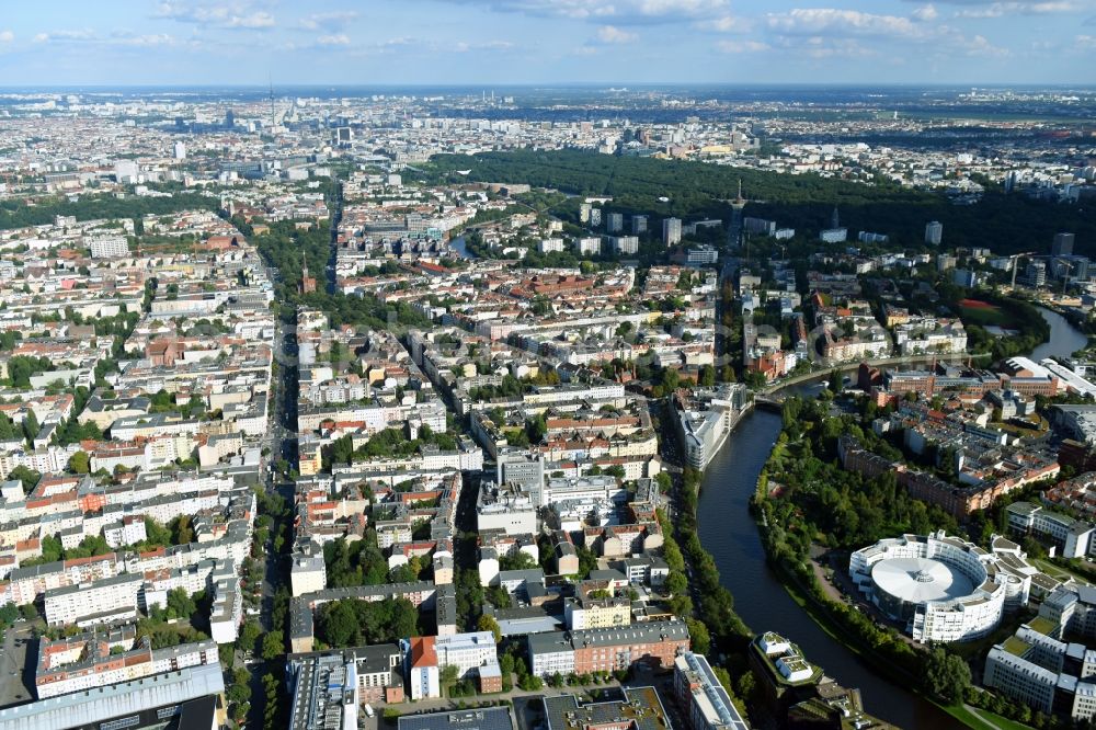 Berlin from above - Office building - Ensemble Spree-Forum in Alt-Moabit in Berlin, Germany