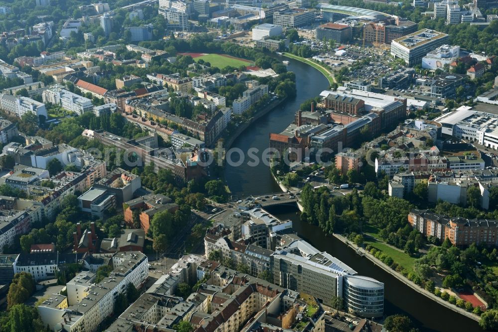 Berlin from above - Office building - Ensemble Spree-Forum in Alt-Moabtit in Berlin, Germany