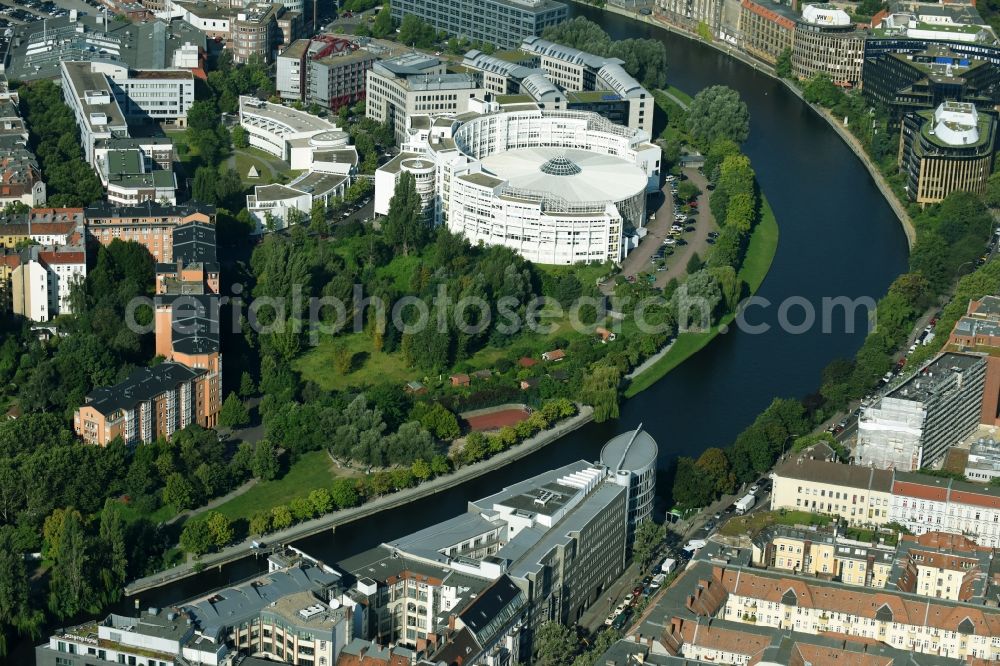 Berlin from above - Office building - Ensemble Spree-Forum in Alt-Moabtit in Berlin, Germany