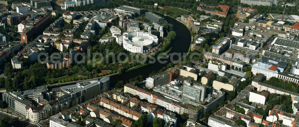 Berlin from above - Office building - Ensemble Spree-Forum in Alt-Moabtit in Berlin, Germany