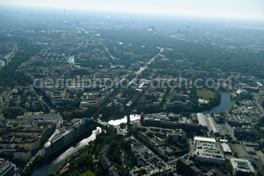 Aerial image Berlin - Office building - Ensemble Spree-Forum in Alt-Moabtit in Berlin, Germany