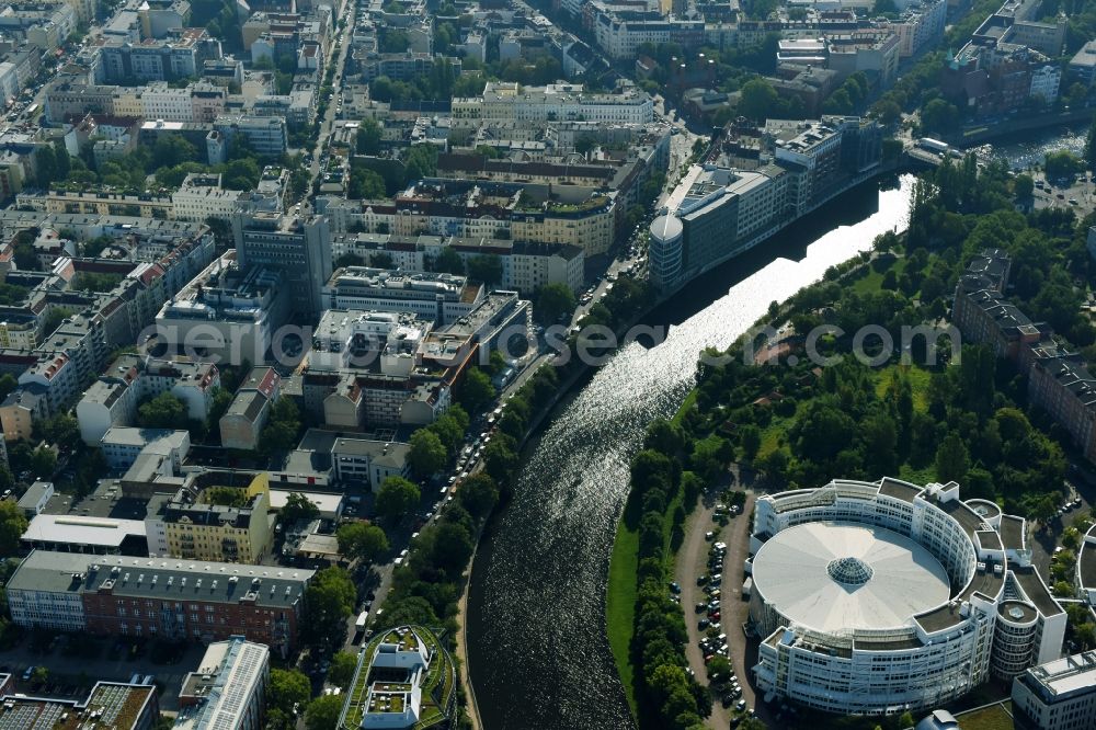 Berlin from above - Office building - Ensemble Spree-Forum in Alt-Moabtit in Berlin, Germany