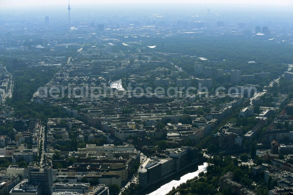 Berlin from above - Office building - Ensemble Spree-Forum in Alt-Moabtit in Berlin, Germany