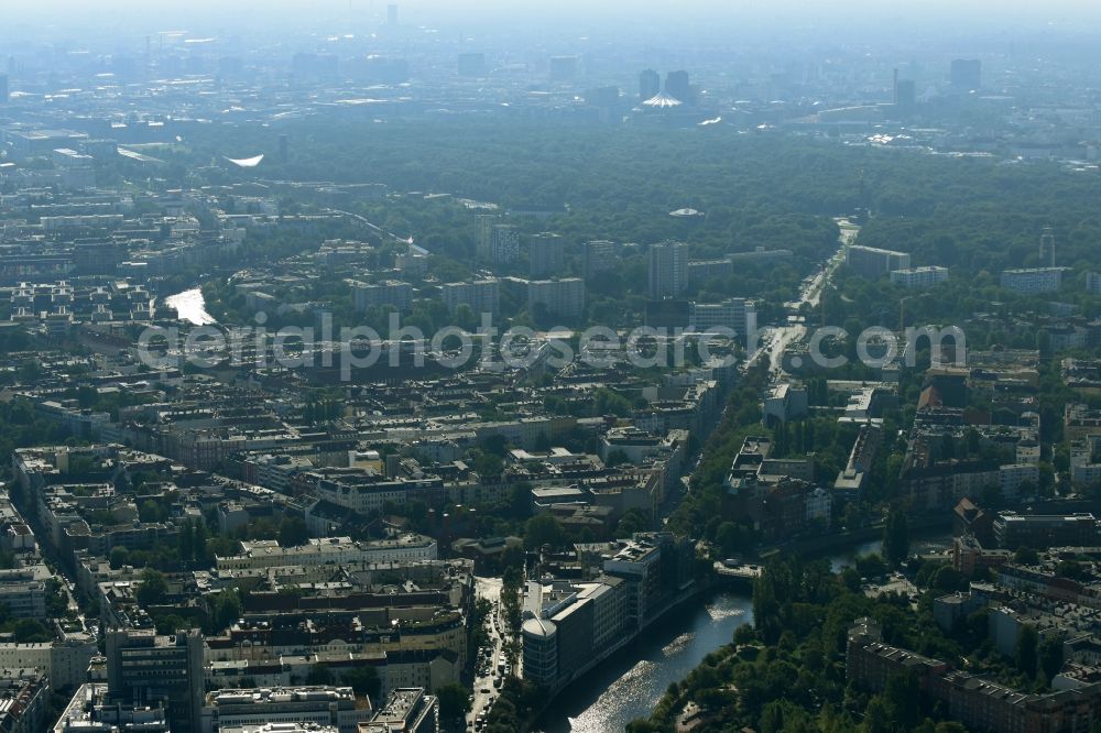 Berlin from above - Office building - Ensemble Spree-Forum in Alt-Moabtit in Berlin, Germany