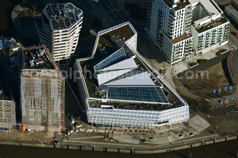 Hamburg from above - Office building - Ensemble Am Strandkai in the district HafenCity in Hamburg, Germany