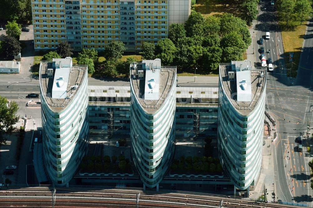 Aerial image Berlin - Office building - Ensemble Trias on Holzmarktstrasse in the district Mitte in Berlin, Germany