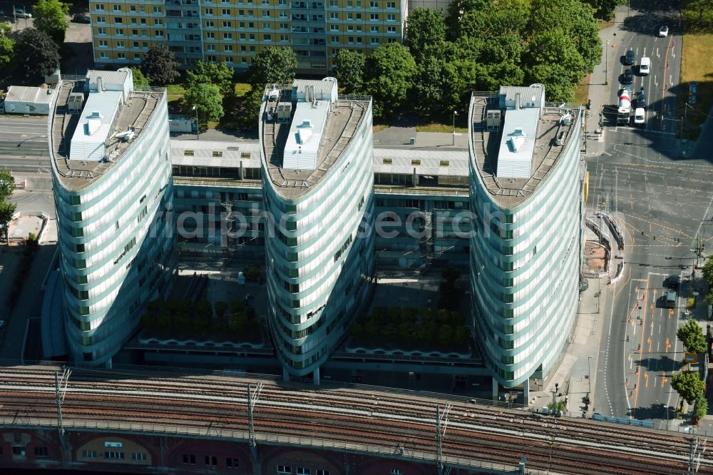 Aerial photograph Berlin - Office building - Ensemble Trias on Holzmarktstrasse in the district Mitte in Berlin, Germany