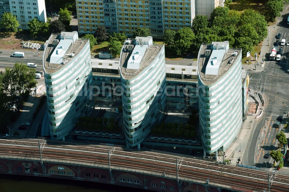 Berlin from above - Office building - Ensemble Trias on Holzmarktstrasse in the district Mitte in Berlin, Germany