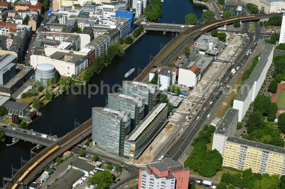 Berlin from above - Office building - Ensemble Trias on Holzmarktstrasse in the district Mitte in Berlin, Germany