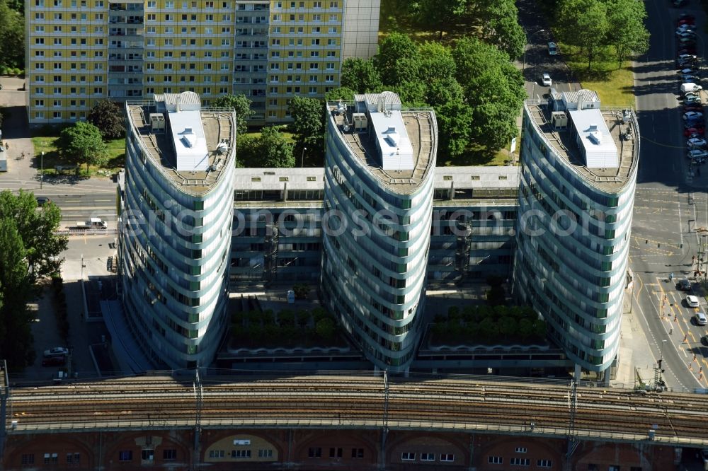 Aerial image Berlin - Office building - Ensemble Trias on Holzmarktstrasse in the district Mitte in Berlin, Germany