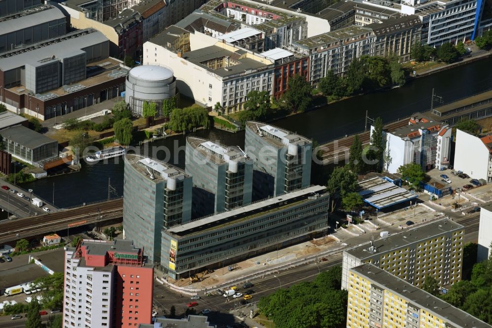 Berlin from above - Office building - Ensemble Trias on Holzmarktstrasse in the district Mitte in Berlin, Germany