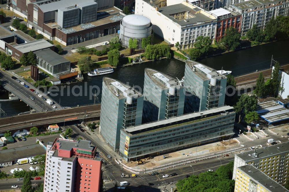 Aerial photograph Berlin - Office building - Ensemble Trias on Holzmarktstrasse in the district Mitte in Berlin, Germany