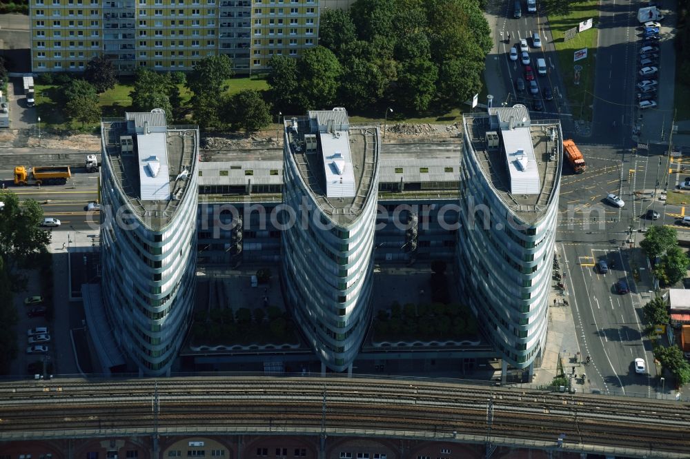 Aerial image Berlin - Office building - Ensemble Trias on Holzmarktstrasse in the district Mitte in Berlin, Germany