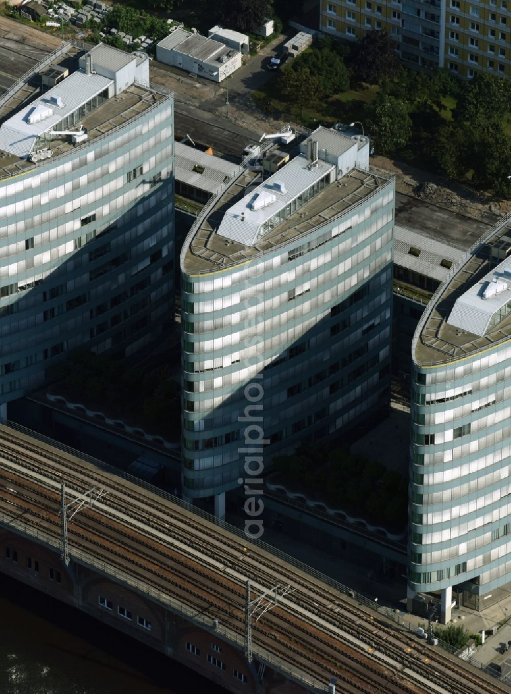 Aerial photograph Berlin - Office building - Ensemble Trias on Holzmarktstrasse in the district Mitte in Berlin, Germany