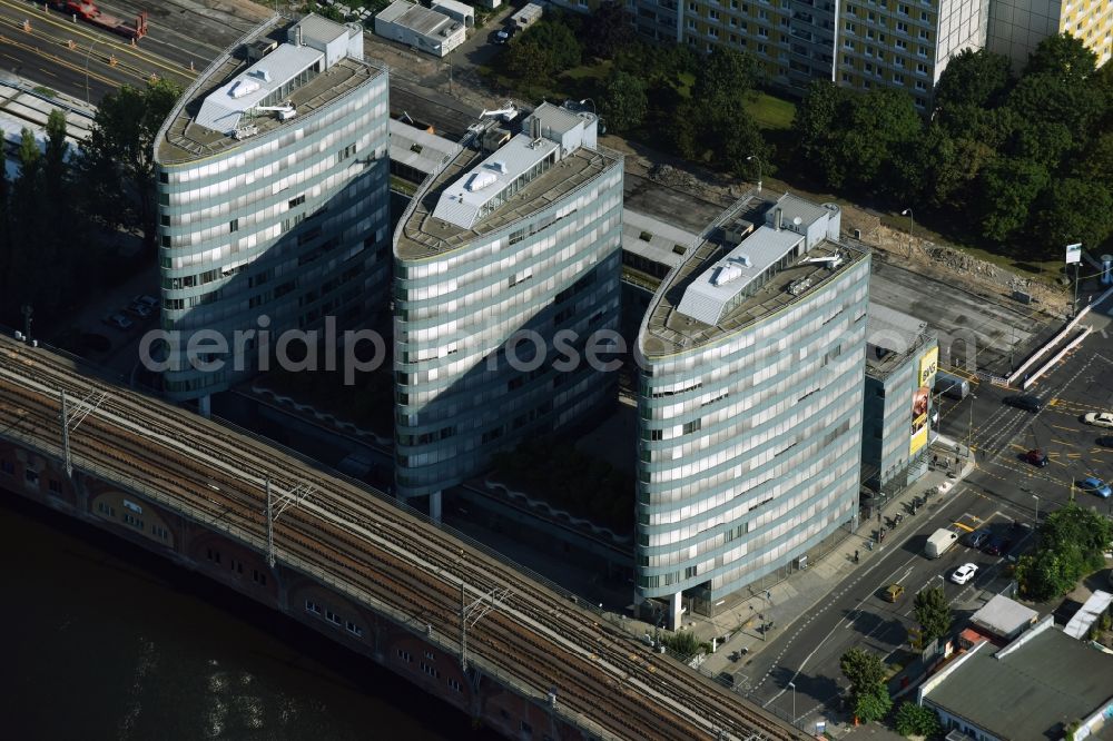 Berlin from above - Office building - Ensemble Trias on Holzmarktstrasse in the district Mitte in Berlin, Germany